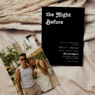 Invitación Moda retro moderna terracota ducha de pareja