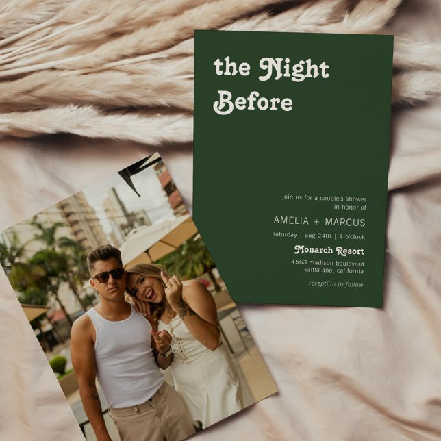 Invitación Moda retro moderna terracota ducha de pareja (Subido por el creador)