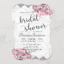 Moda romántica Peony Lace Bridal Shower