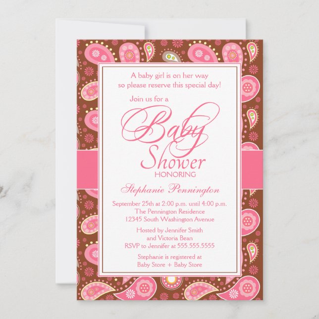 Invitación Moda rosa + macizo paisajista (Anverso)