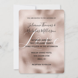 Invitación Moda Rosa Rubor Boda de amor blanco rosado
