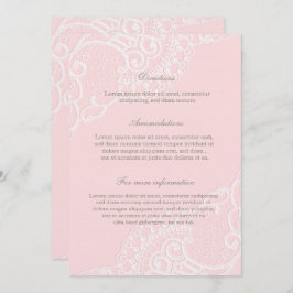 Invitación Moda rosa Vintage Elegante Boda de encaje