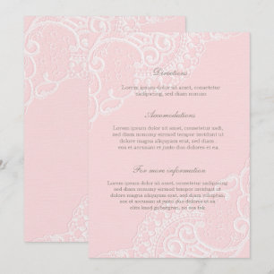 Invitación Moda rosa Vintage Elegante Boda de encaje