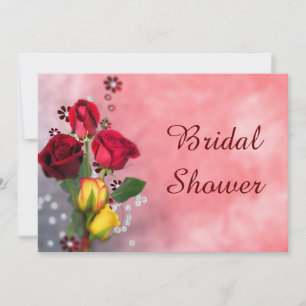Invitación Moda Roses Roses y Roses Amarillas Ducha Bridal