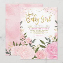 Moda Rubor Gold Garden Rosas de flores Baby Shower