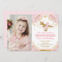 Moda Rubor Pink Gold Dinosaur T Rex Chica Cumpleañ