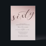 Invitación Moda Rubor Pink Sixty Surprise Cumpleaños<br><div class="desc">Moda Rubor Sesenta cumpleaños Invitación Sus invitados sabrán que esto será un fiesta divertido solamente mirando esta invitación de moda!</div>