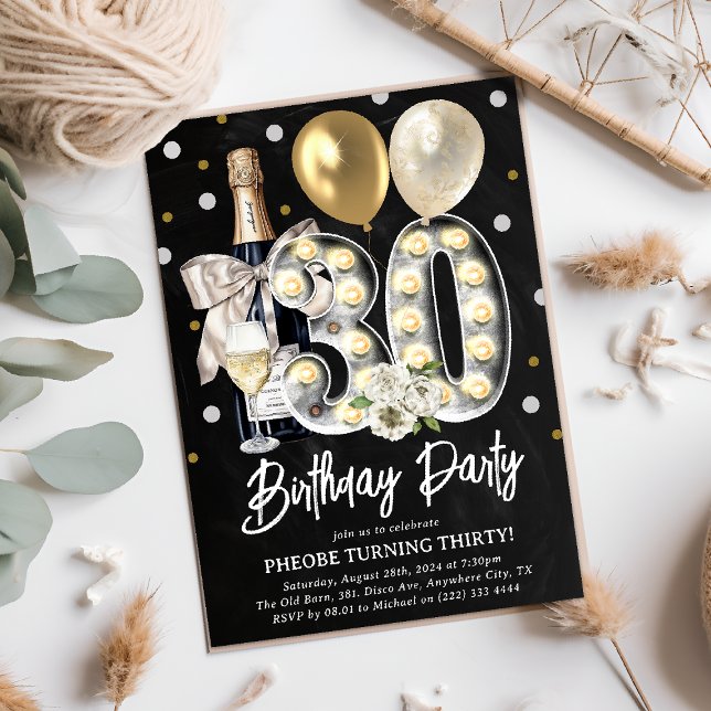 Invitación Moda Rústica 30 cumpleaños (Subido por el creador)