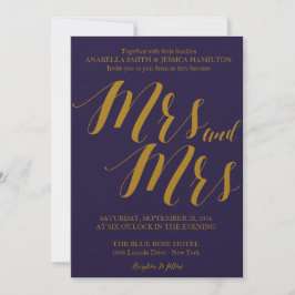 Invitación Moda Rústica Azul de la Marina Sra. y Sra. Boda Le