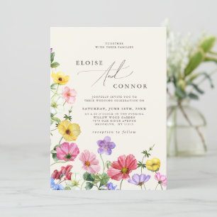 Invitación Moda Rustica de Flores Silvestres Boho Boda floral