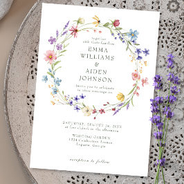 Invitación Moda rústica Flor de flores silvestres Boda Jardín