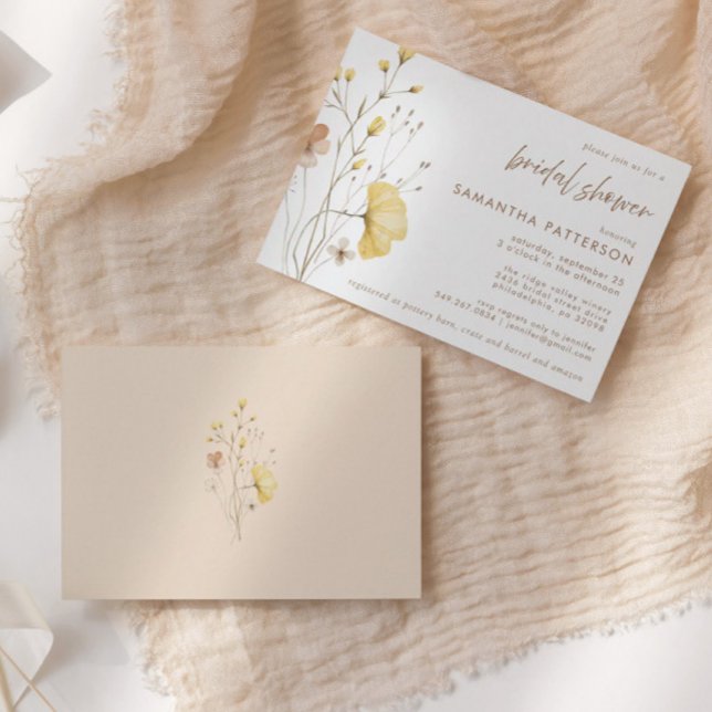 Invitación Moda Rústica Flor Flor Floral Ducha Bridal (Subido por el creador)