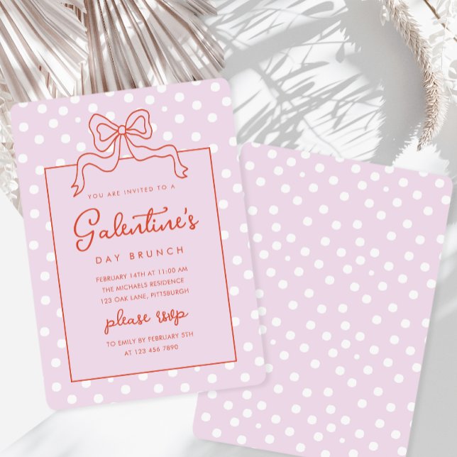 Invitación Moda sacude brunch del día del Punto Polka de Gale (Subido por el creador)