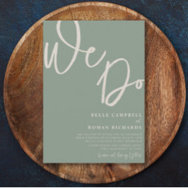 Invitación Moda Sage Green & Beige Boda