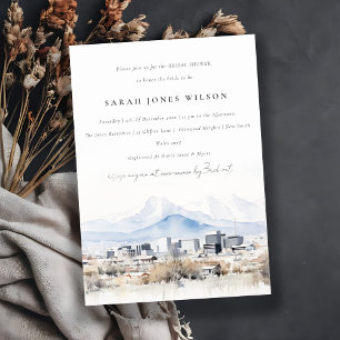 Invitación Moda Salt Lake City Utah Watercolor Bridal Shower