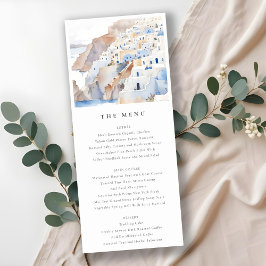 Invitación Moda Santorini Grecia acuarela Boda carta