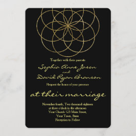 Invitación Moda Semilla de Oro de Boda de Geometría Sagrada d