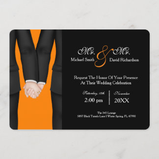 Invitación Moda Señor y la celebración del Boda Pareja Tuxedo