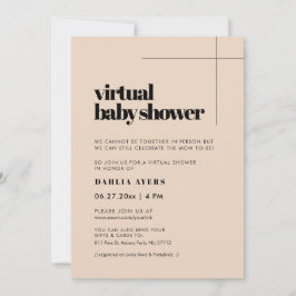 Invitación Moda simple Ducha de bebé virtual