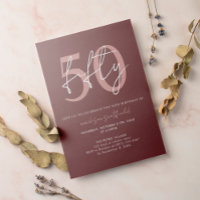 Moda Simple Minimalista Borgoña 50 cumpleaños