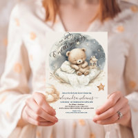 Moda sobre el Baby Shower del oso de peluche lunar