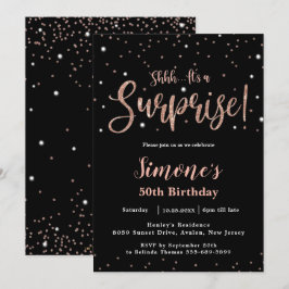 Invitación Moda Sorprender CUALQUIER EDAD Rosa de oro de fies