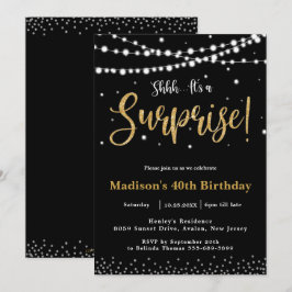 Invitación Moda Sorpresa Fiesta de Cumpleaños Cualquier Edad 