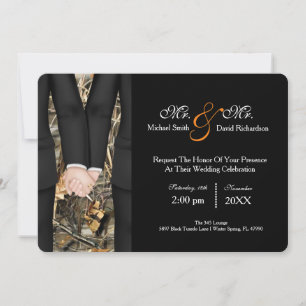 Invitación Moda Sr. Celebración del Boda Pareja y Sr. Tuxedo