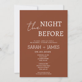 Invitación Moda Terracota la noche antes de la cena de ensayo
