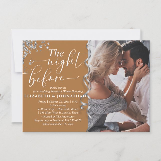 Invitación Moda Terracotta La Noche Antes De La Cena Del Ensa (Anverso)