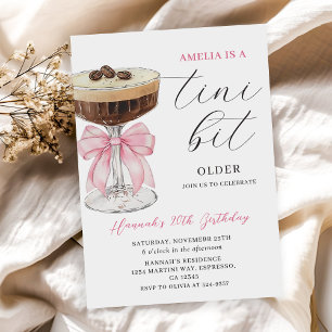 Invitación Moda Tini bit mayor Espresso Martini Cumpleaños