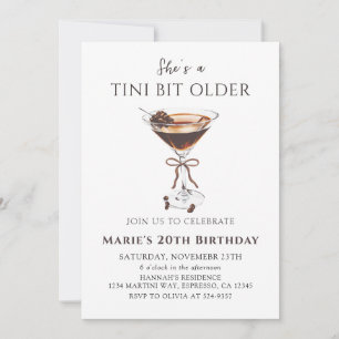 Invitación Moda Tini bit mayor Espresso Martini Cumpleaños