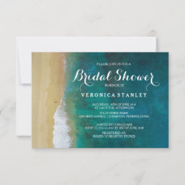 Invitación Moda Tropical Beach Destination Bridal Shower Card