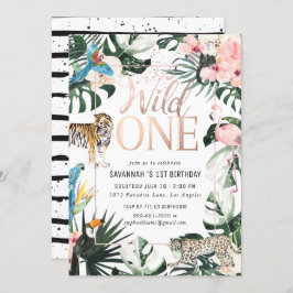 Invitación Moda tropical | Fiesta de cumpleaños de Pink Wild