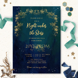 Invitación Moda Una Noche Bajo Las Estrellas De La Graduación