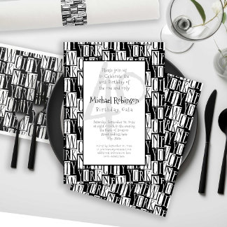 Invitación Moda Urbana Nueva York 40. Fiesta de cumpleaños