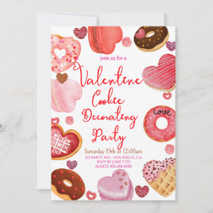 Invitación Moda Valentines Cookie Fiesta decorador