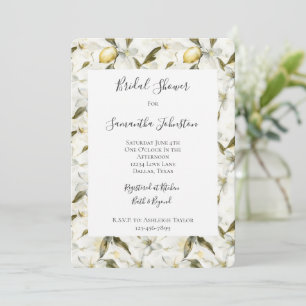 Invitación Moda Verano Siciliano Lemons Floral Bridal Shower