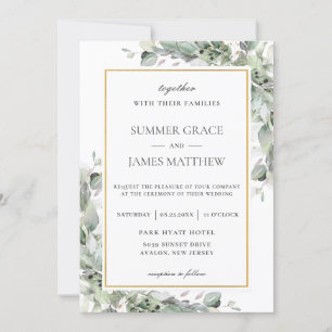Invitación Moda Verde  Boda de la fachada verde sabio