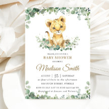 Moda Verdor Adorable Lion Cub Boy Baby Shower
