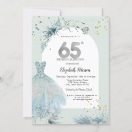 Invitación Moda Vestida Invierno 65 cumpleaños