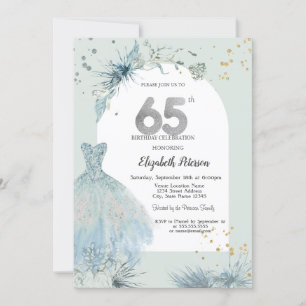 Invitación Moda Vestida Invierno 65 cumpleaños