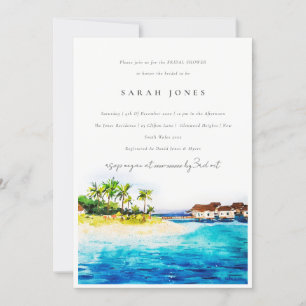 Invitación Moda Villa Seascape Beach Bridal Shower