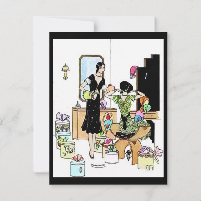 Invitación Moda vintage (Anverso)