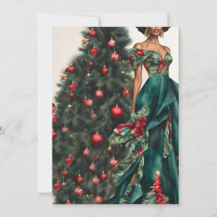 Invitación Moda vintage Black Fashion