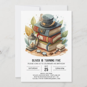 Invitación Moda Watercolor Detective Cumpleaños