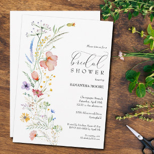 Invitación Moda Wildflowers Bridal Shower