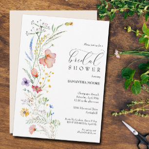 Invitación Moda Wildflowers Bridal Shower