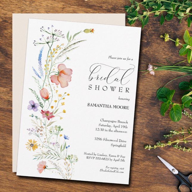 Invitación Moda Wildflowers Bridal Shower (Subido por el creador)