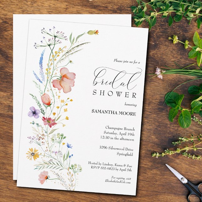 Invitación Moda Wildflowers Bridal Shower (Subido por el creador)